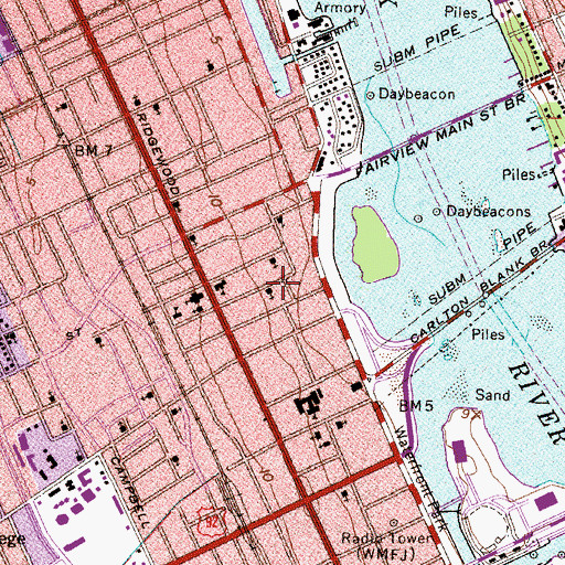Topographic Map of Seventh Day Baptist Church, FL