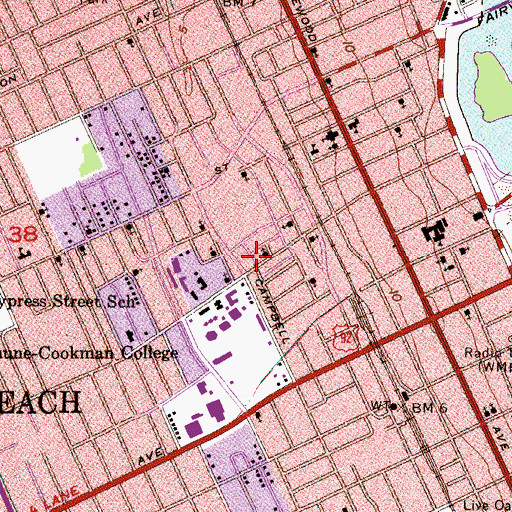 Topographic Map of Southminster Presbyterian Church, FL