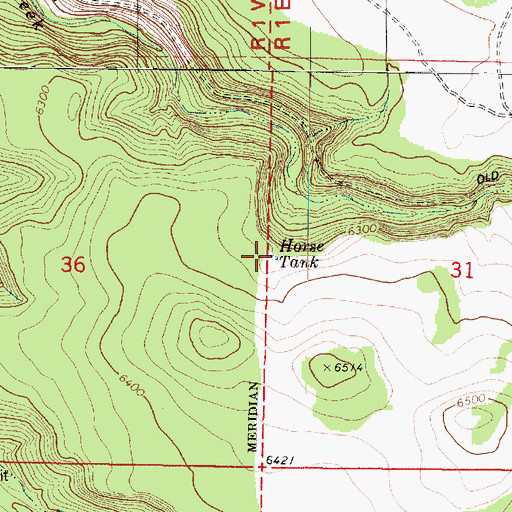 Topographic Map of Horse Tank, AZ
