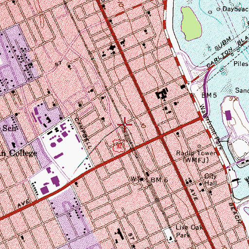 Topographic Map of Christian Heritage Pentecostal Holiness Church, FL