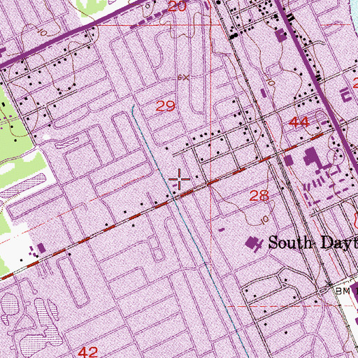 Topographic Map of Holy Cross Lutheran Church, FL
