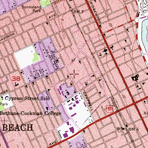 Topographic Map of Christ Evangelical Free Church, FL