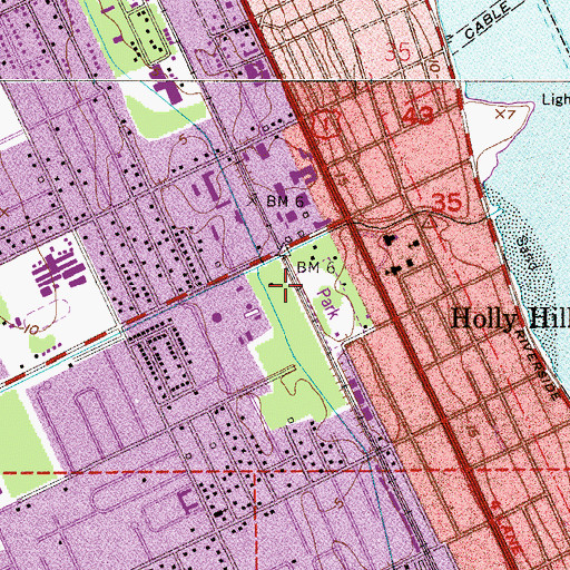 Topographic Map of Church of Christ at Flomich Avenue, FL