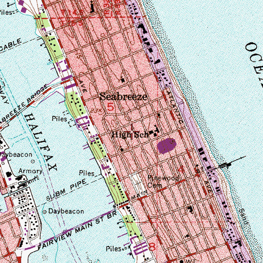 Topographic Map of Daytona Christian Church, FL
