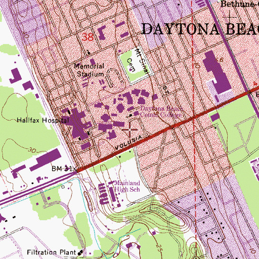 Topographic Map of Prince of Peace Catholic Church, FL