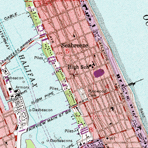 Topographic Map of Calvary Baptist Church, FL