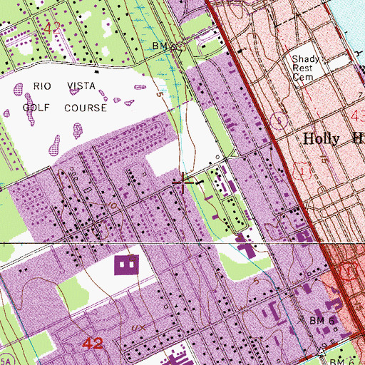 Topographic Map of Faith Baptist Church, FL