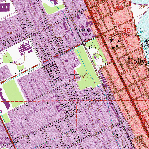 Topographic Map of Derbyshire Baptist Church, FL