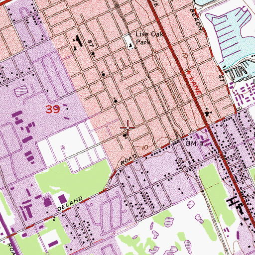 Topographic Map of Mount Bethel Baptist Institutional Church, FL