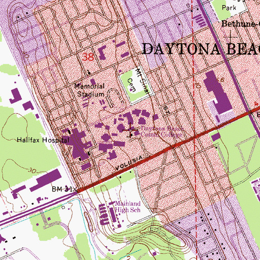 Topographic Map of Greater New Zion Primitive Baptist Church, FL