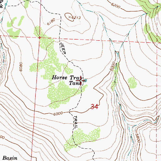 Topographic Map of Horse Trap Tank, AZ