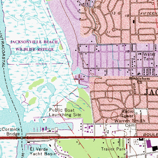 Topographic Map of Bethlehem Lutheran Church, FL