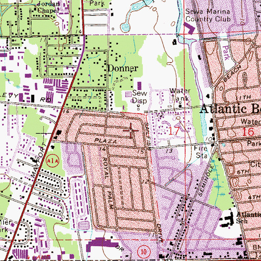 Topographic Map of Christian Science Church, FL