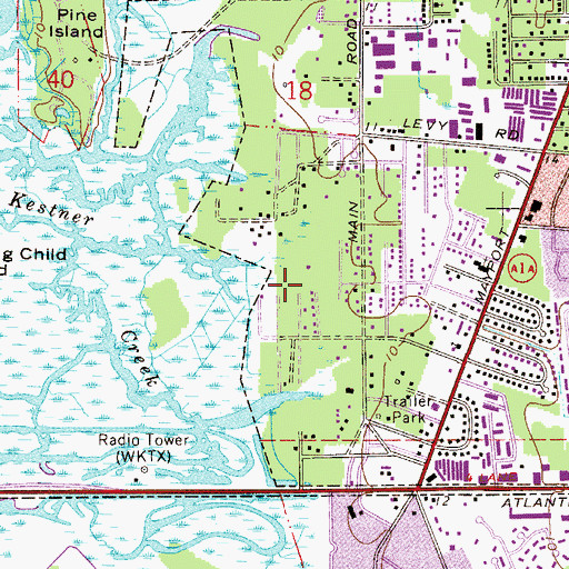 Topographic Map of Community Baptist Church, FL
