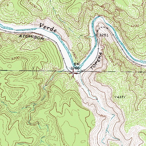 Topographic Map of Horseshoe Canyon, AZ