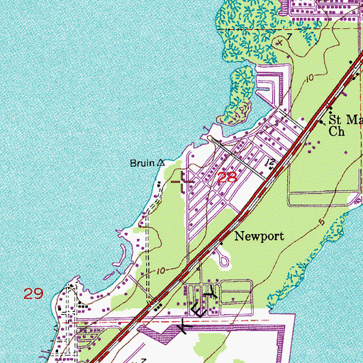 Topographic Map of Church of God, FL