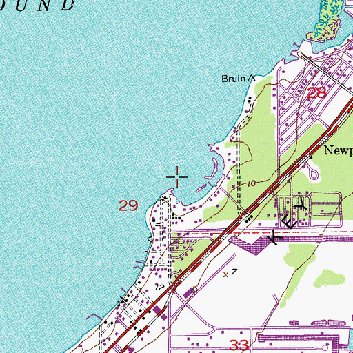 Topographic Map of Key Largo Baptist Temple, FL