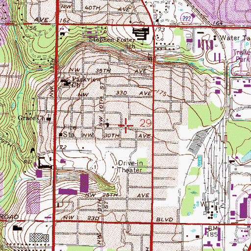 Topographic Map of Zion Evangelical Lutheran Church, FL