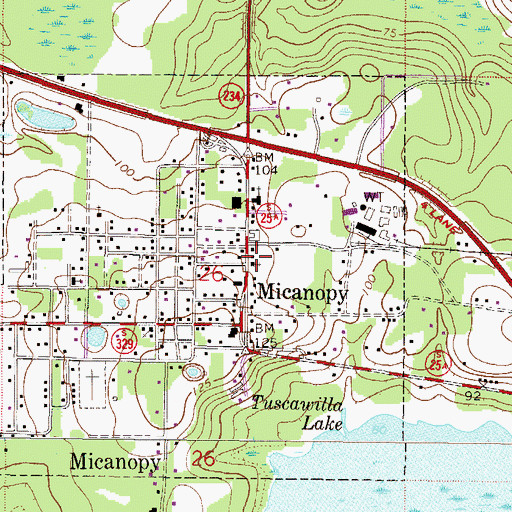 Topographic Map of Episcopal Church of the Mediator, FL