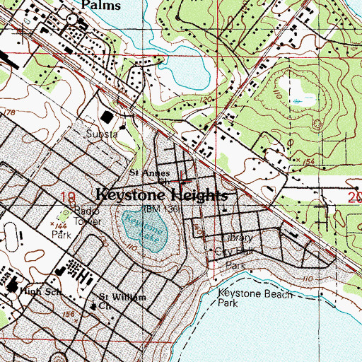 Topographic Map of Saint Annes Episcopal Church, FL