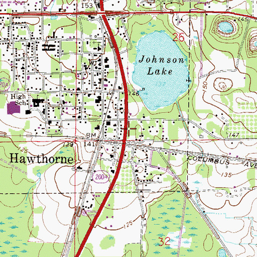 Topographic Map of New Hope United Methodist Parsonage, FL