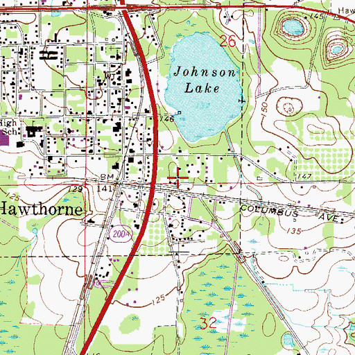 Topographic Map of Gordon Chapel Church, FL