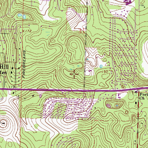 Topographic Map of Westside Baptist Church, FL