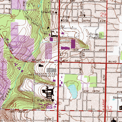 Topographic Map of Northwest Baptist Church, FL