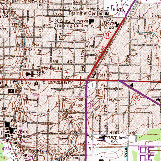 Topographic Map of Lake Forest Baptist Church, FL