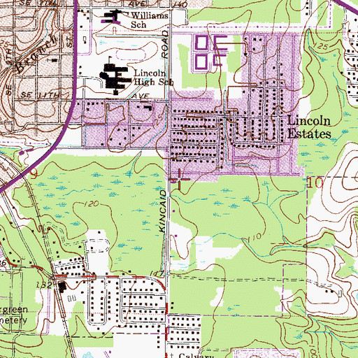 Topographic Map of First Missionary Baptist Church, FL
