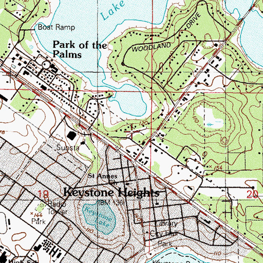 Topographic Map of Gilgal Baptist Church, FL