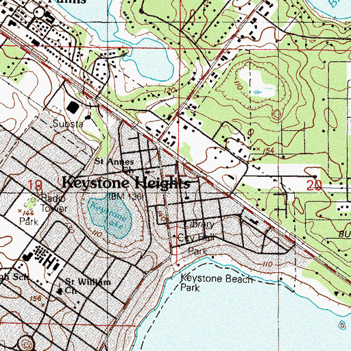 Topographic Map of Pleasant Grove Missionary Baptist Church, FL