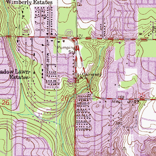 Topographic Map of University Baptist Church, FL
