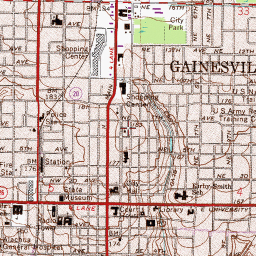 Topographic Map of Hopewell Missionary Baptist Church, FL