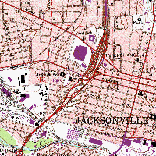 Topographic Map of African Methodist Episcopal Church, FL