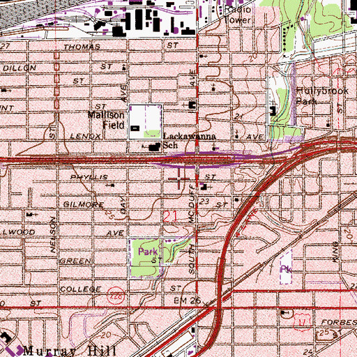 Topographic Map of West Jacksonville Advent Christian Church, FL