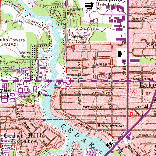 Topographic Map of Trinity Advent Christian Church, FL