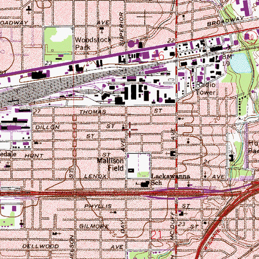 Topographic Map of Mandarin First Assembly of God Church, FL