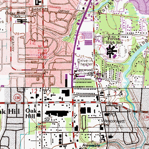 Topographic Map of Faith Chapel Assembly of God Church, FL