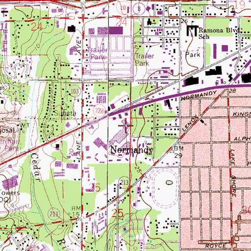 Topographic Map of Evangel Temple Assembly of God Church, FL