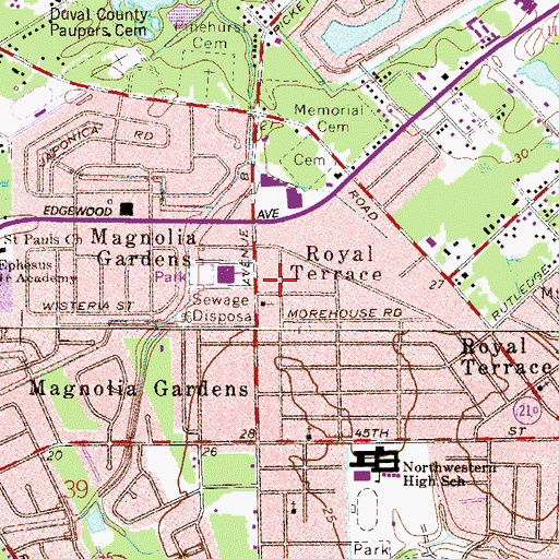 Topographic Map of Apostolic Church of God in Christ, FL