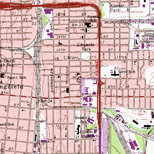Topographic Map of Mount Olive African Methodist Episcopal Church, FL