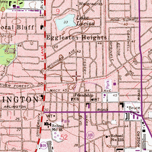 Topographic Map of Friendship Advent Christian Church, FL
