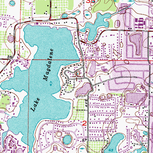 Topographic Map of Assembly of God Church Northside, FL