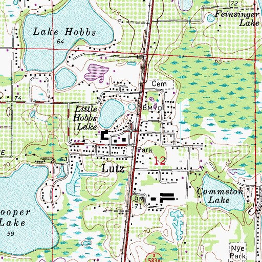 Topographic Map of Debuel Road Baptist Church, FL