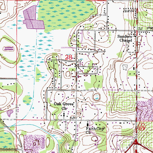 Topographic Map of 34th Street Church of God, FL