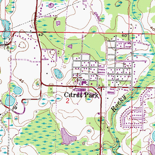 Topographic Map of Citrus Park Assembly of God Church, FL
