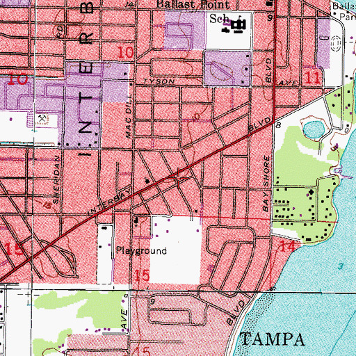 Topographic Map of Lutheran Church of Our Saviour, FL