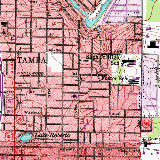 Topographic Map of Saint Francis Episcopal Church, FL