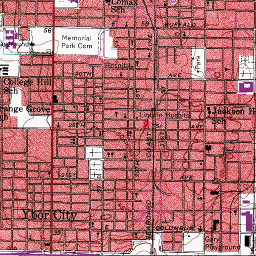 Topographic Map of Most Holy Redeemer Church, FL